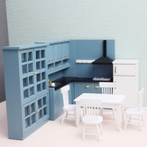 1/12 Doll House Mini Furniture Kitchen Set Cooking Table Cabinet Model - Picture 1 of 7