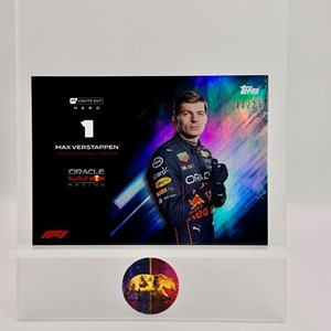 2022 Topps F1 Lights Out Formula 1 Nero Max Verstappen /25 Red Bull Racing