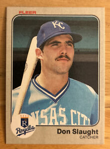 1983 Fleer Don Slaught Rookie Card (RC) #123 Royals Catcher VGEX