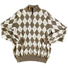 Polo Ralph Lauren Pima Cotton Argyle Q-Zip Sweater Mens Large