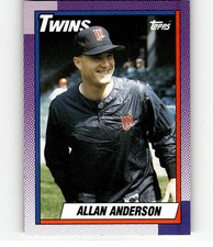 1990 Topps 71 Allan Anderson   Minnesota Twins