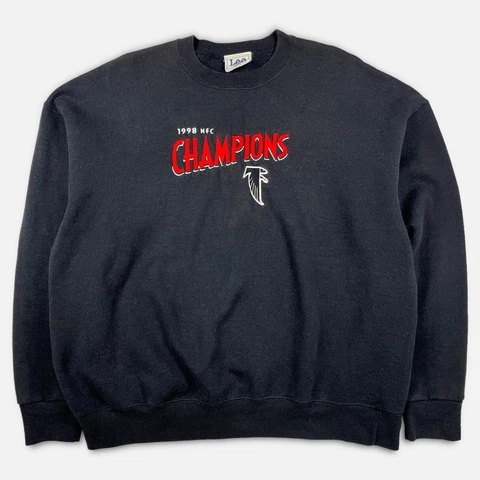 Vtg 1998 Atlanta Falcons NFC Champions Crewneck Sweatshirt 2XL NFL Embroidered Cover