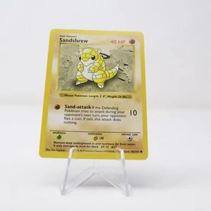 NM - Shadowless Base Set Sandshrew 62/102 WOTC Vintage Pokemon TCG - Picture 1 of 2