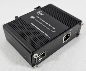 Mini Industrial Media Converter Gigabit 10/100/1000Mbps Port SFP 30W PoE+ Port - Picture 1 of 11