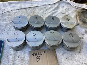 KB128 Pistons With Pins .030 Over 4.155 Bore FLAT TOP GM 400 CID - Picture 1 of 17