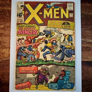 X-Men 9 / Marvel 1964 / Key 1st Meeting of Avengers & X-Men - Picture 1 of 4