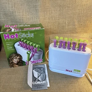 NOS Conair Hot Sticks Hairsetter 14 Flexible Curlers Rollers Curls Hair HS18G - Picture 1 of 7