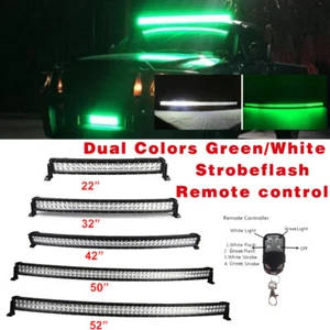 Green White Strobeflash Led Light Bar Kits For Off-road Driving Hunting Fishing - Picture 1 of 77