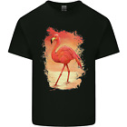 Flamingo Painting Mens Cotton T-Shirt Tee Top