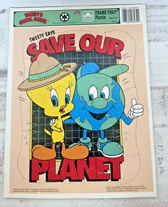 Rompecabezas dorado Looney Tunes Piolín Pájaro Patrulla Global 1993 - Imagen 1 de 4