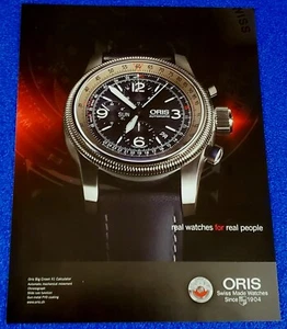 2011 ORIS BIG CROWN X1 CALCULATOR WRISTWATCH COLOR PRINT AD MADE IN SWITZERLAND - Picture 1 of 1