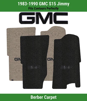 Alfombrillas de primera fila Lloyd Berber para '83-90 GMC S15 Jimmy con logotipo GMC 1 negro Foto 1 de 4