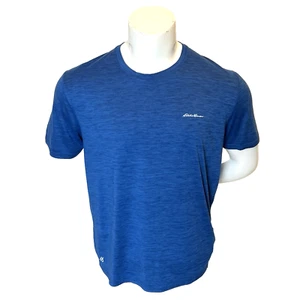Eddie Bauer - Men's XL Performance Tee Shirt Royal Blue Space Dye Short Sleeve - Picture 1 of 16