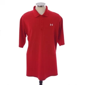 Under Armour Poloshirt einfarbig rot Kurzarm Herren Größe XXL - Bild 1 von 10