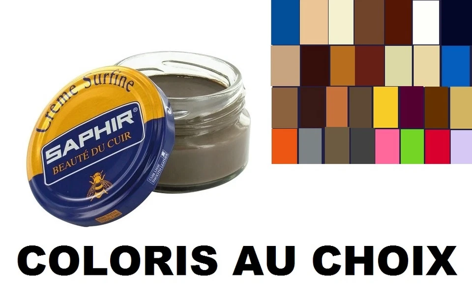 CIRAGE LUXE POMMADIER CREME SURFINE CUIR LISSE SAPHIR AVEL COLORIS AU CHOIX