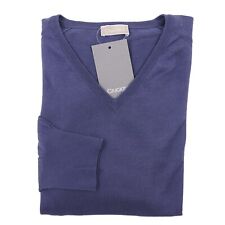 Cruciani Classic-Fit Night Blue Knit Extrafine Cotton Sweater L (Eu 52) NWT