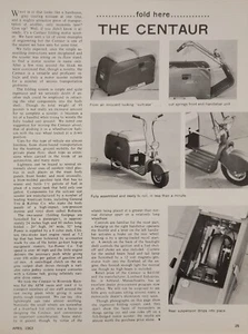 1963  Centaur Scooter Motorcycle Article - Picture 1 of 1