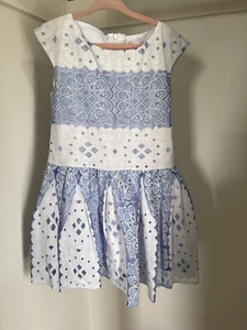 Hala Baloo Girls Blue And White Lace Size 5 - Picture 1 of 2