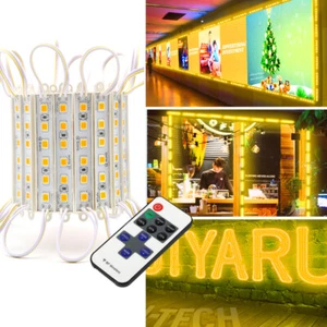 Lámpara de 6 módulos LED amarillos 5054 para ventana de tienda LOGO publicidad cartelera - Imagen 1 de 29