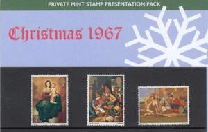 GB 1967 CHRISTMAS SEASONAL PRIVATE PRESENTATION PACK SG 756 757 MISSED GPO RARE - Picture 1 of 3