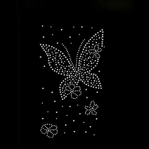 Butterfly Iron On RhinestoneTransfer Bling Butterfly Applique for Costumes - Picture 1 of 1
