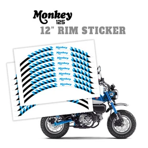 12 inch Wheel Rim Decal Stickers Aqua For 19 20 2021 2022 2023 MONKEY Z125M - Picture 1 of 4