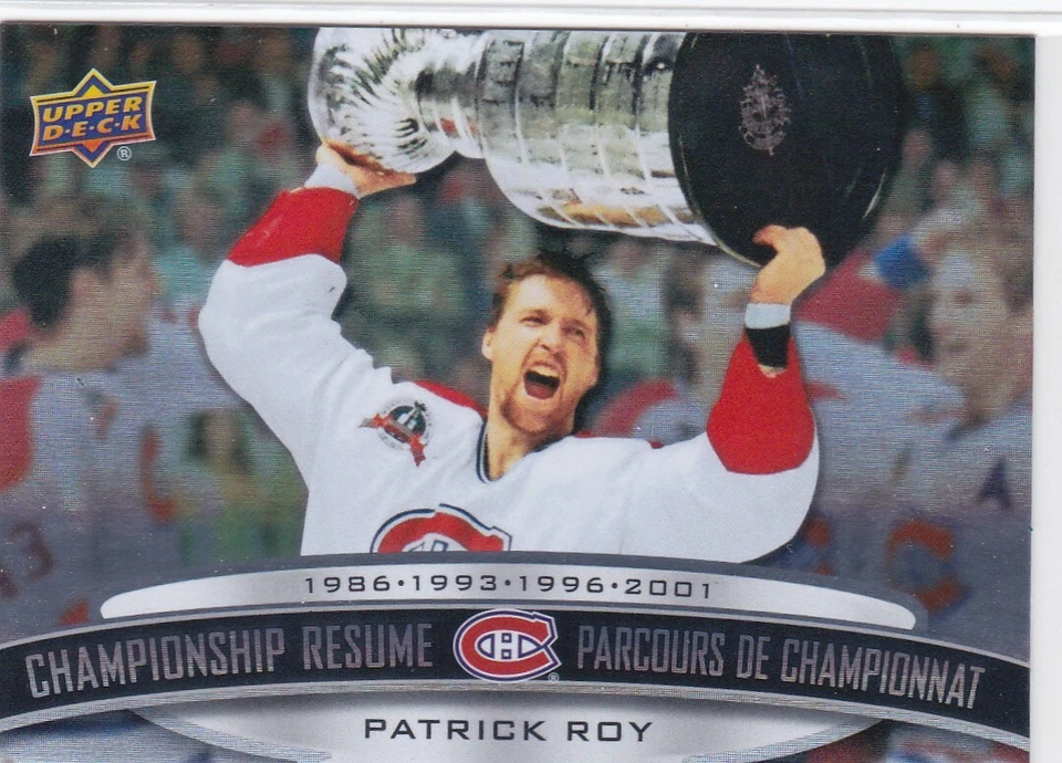 2023 UD TIM HORTONS LEGENDS..PATRICK ROY..CHAMPIONSHIP RESUME..# CR-9..CANADIENS - Image 1 of 1