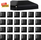 Fence Post Caps (24-Pack) 4X4 (3 5/8") - Made from Black Durable Plastic - Prote
