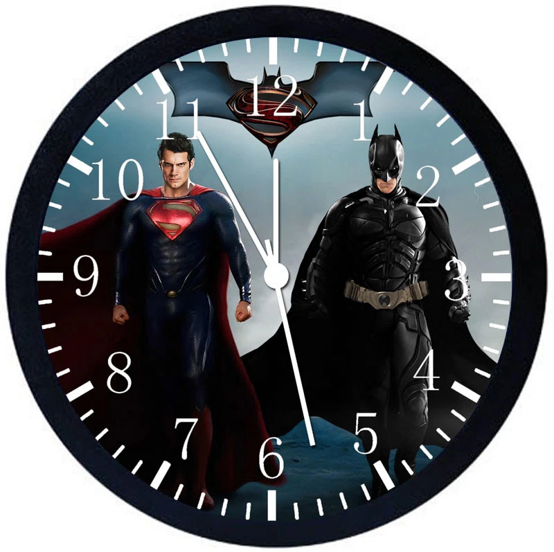 Superman V Batman Black Frame Wall Clock E111 - Image 1 of 1