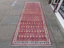 Vintage Traditional Hand Made Oriental Faded Red Wool Long Wide Runner 280x105cm