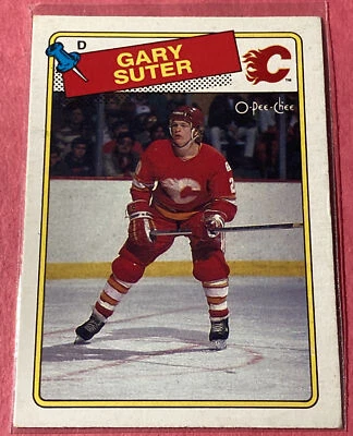 GARY SUTER 1988-89 O-PEE-CHEE #43 Calgary Flames NHL - Image 1 of 2