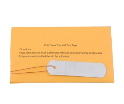 25 Write Your Own ALUM/ZINC Trap Tags ~ Plant Markers ~ North American Trapper - Image 1 of 3