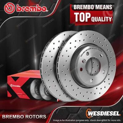 Pair Brembo Front Xtra Drilled Disc Brake Rotors 09.9772.1X Diameter 312mm - image 1 of 2