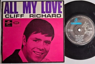 Cliff Richard - All My Love 1966 Aussie 7" Vinyl EP Single VG/VG+ - Image 1 of 2