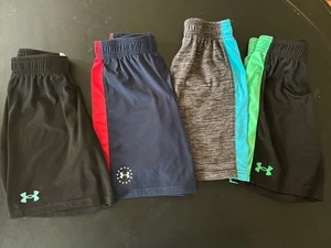 Youth Boys Under Armour Shorts Size 7 Lot Of 4 - Picture 1 of 14