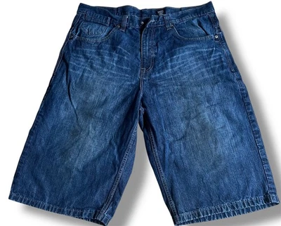 Pantalones Cortos de Denim Rocawear Bordados Logo Gris Lavado Sueltos Para Hombres Talla 38 Y2K - LEER Foto 1 de 4