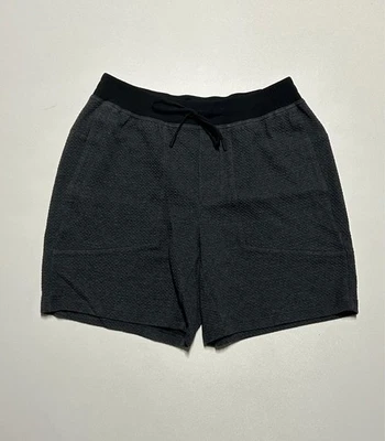 LULULEMON Mens Black ATHLETIC SPORTS STRETCH Shorts Short-Pants 'L' (34 Waist) - Image 1 of 4