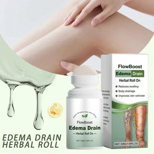 FlowBoost Edema Drenaje Herbal Roll on Reduce Hinchazón, Cuidado Pierna Rollerball H1N9 - Imagen 1 de 13