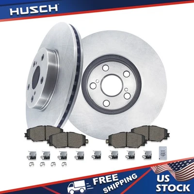 Front Brake Rotors Ceramic Brake Pads Kit for Toyota Corolla 2009 - 2019 Foto 1 de 4