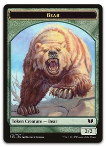 Bear // Spider Double-Sided Token #12 // 18 (NM) Commander 2015 C15 Magic MTG - Picture 1 of 2