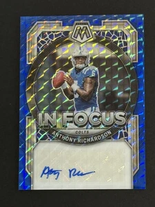 Anthony Richardson 2023 Mosaico In Focus Blu Prizm Auto RC #ed 20/20 - Foto 1 di 12