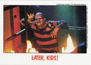 A Nightmare On Elm Street 1984 Card TOPPS Gum Hey - Later, Kids! - Picture 1 of 2