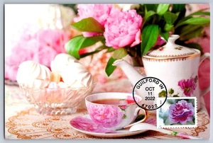 #5727 Snowy Beauty Camellia FDC Maxi Card - Picture 1 of 2