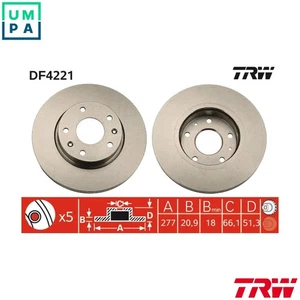 2x BRAKE DISC DF4221 FOR LAND ROVER FREELANDER/Soft/Top/SUV 18 K4F 1.8L 4cyl - Picture 1 of 12