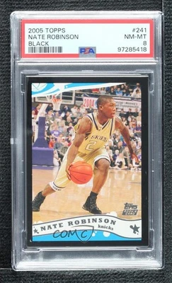 2005-06 Topps Black /500 Nate Robinson #241 PSA 8 Rookie RC - Image 1 of 2