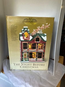 GOLD LABEL- THE NIGHT BEFORE CHRISTMAS ANIMATED Narration Musical Light up House - Picture 1 of 7