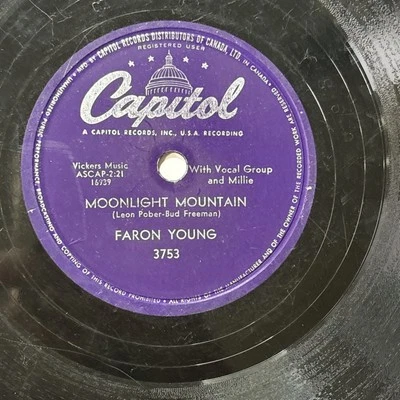 Faron Young Moonlight Mountain / Love Has finalmente Come My Way 1957 Canada Press Foto 1 de 2