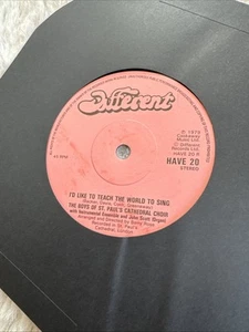 1979 Different 7” Vinyl Record Nunc Dimittis I’d like to teach the world to sing - Picture 1 of 2