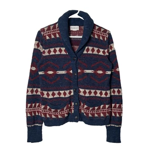 Ralph Lauren Denim & Supply shawl collar cardigan cabin aztec print M americana - Picture 1 of 9