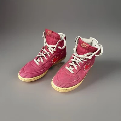 复古耐克 Vandal 鞋 1984/85 男式 10.5 红色 * 无肩带 无盒 * — 第 1/4 张图片